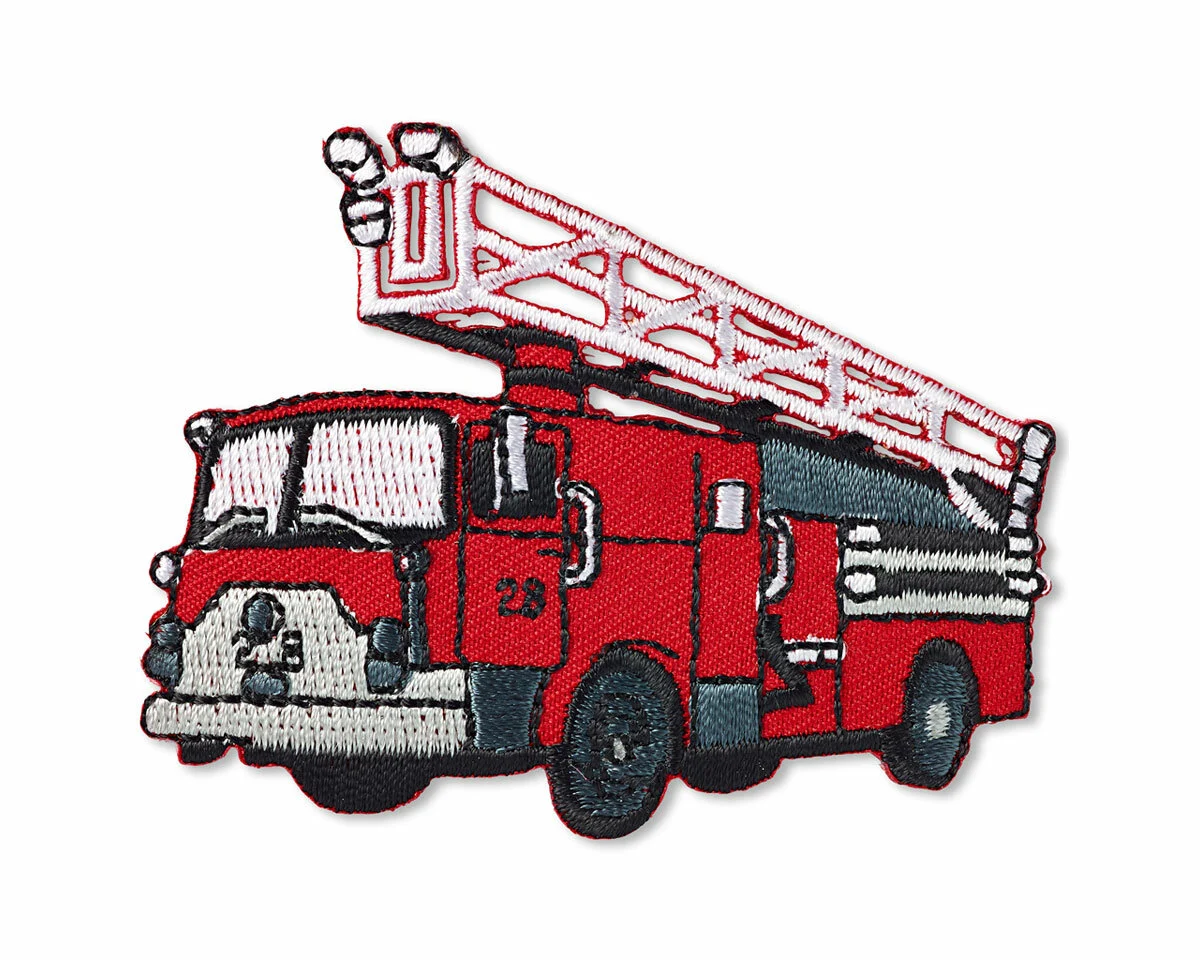 Bestickte Applikation FEUERWEHR mit Leiter, Prym