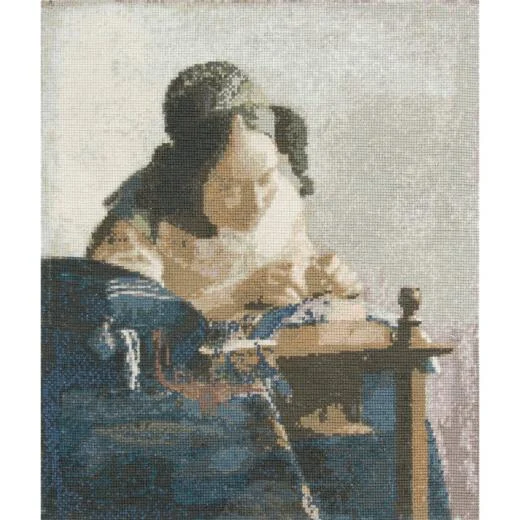 Vermeer - Die Spitzenklöpplerin - DMC (Stickpackung)