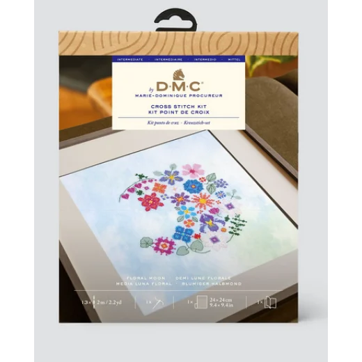 Blumiger Halbmond - DMC (Stickpackung)