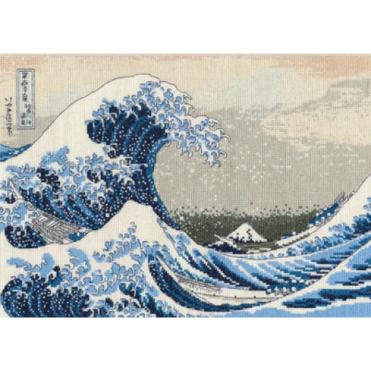 Hokusai - Die große Welle - DMC (Stickpackung)