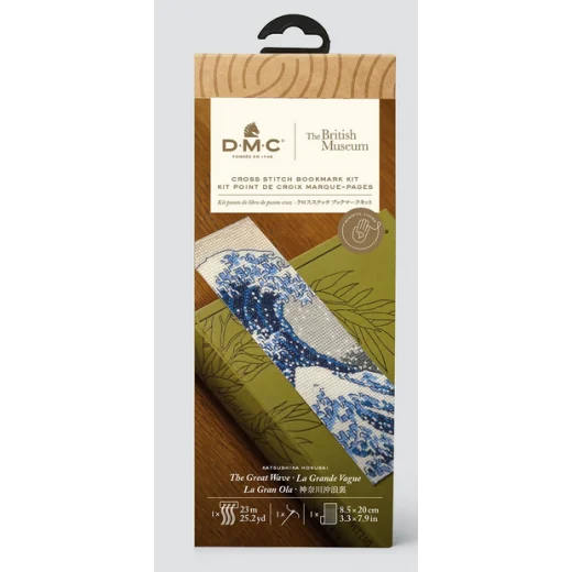 Hokusai - Lesezeichen Die große Welle - DMC (Stickpackung)