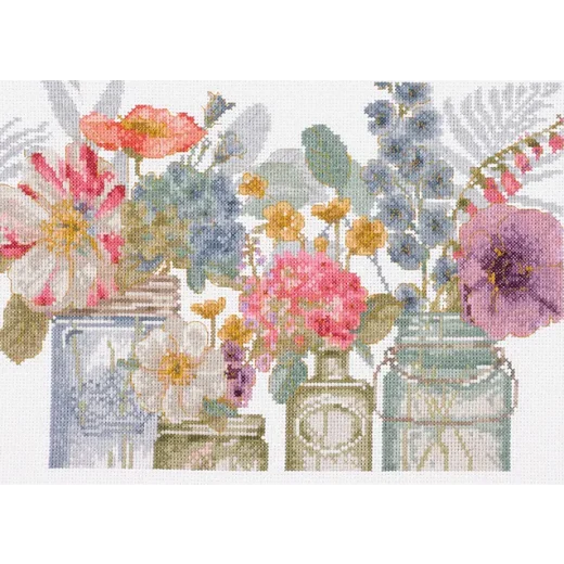 Blumen in Aquarell - DMC (Stickpackung)