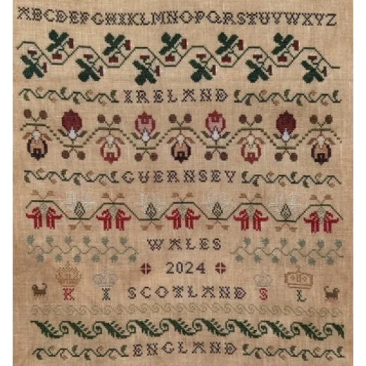 Cross Stitch Antiques - British Isles Band Sampler