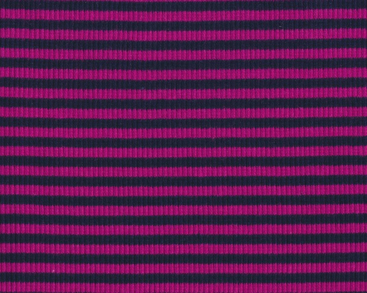Bündchen RINGEL-SCHLAUCH, marineblau-fuchsia