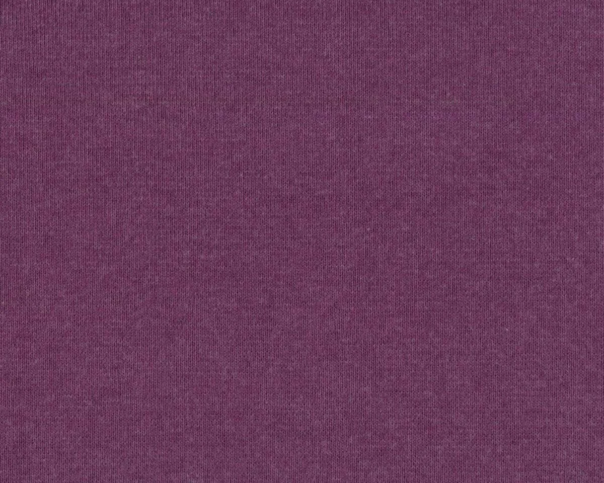Bündchen-Stoff FEINRIPP MELANGE, aubergine meliert