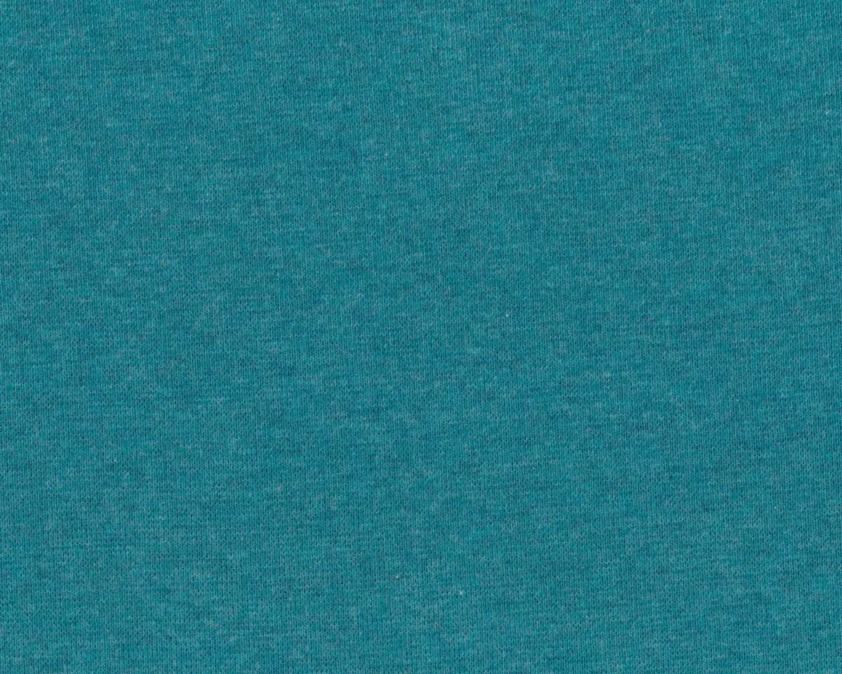 Bündchen-Stoff MELANGE LIGHT, petrol meliert