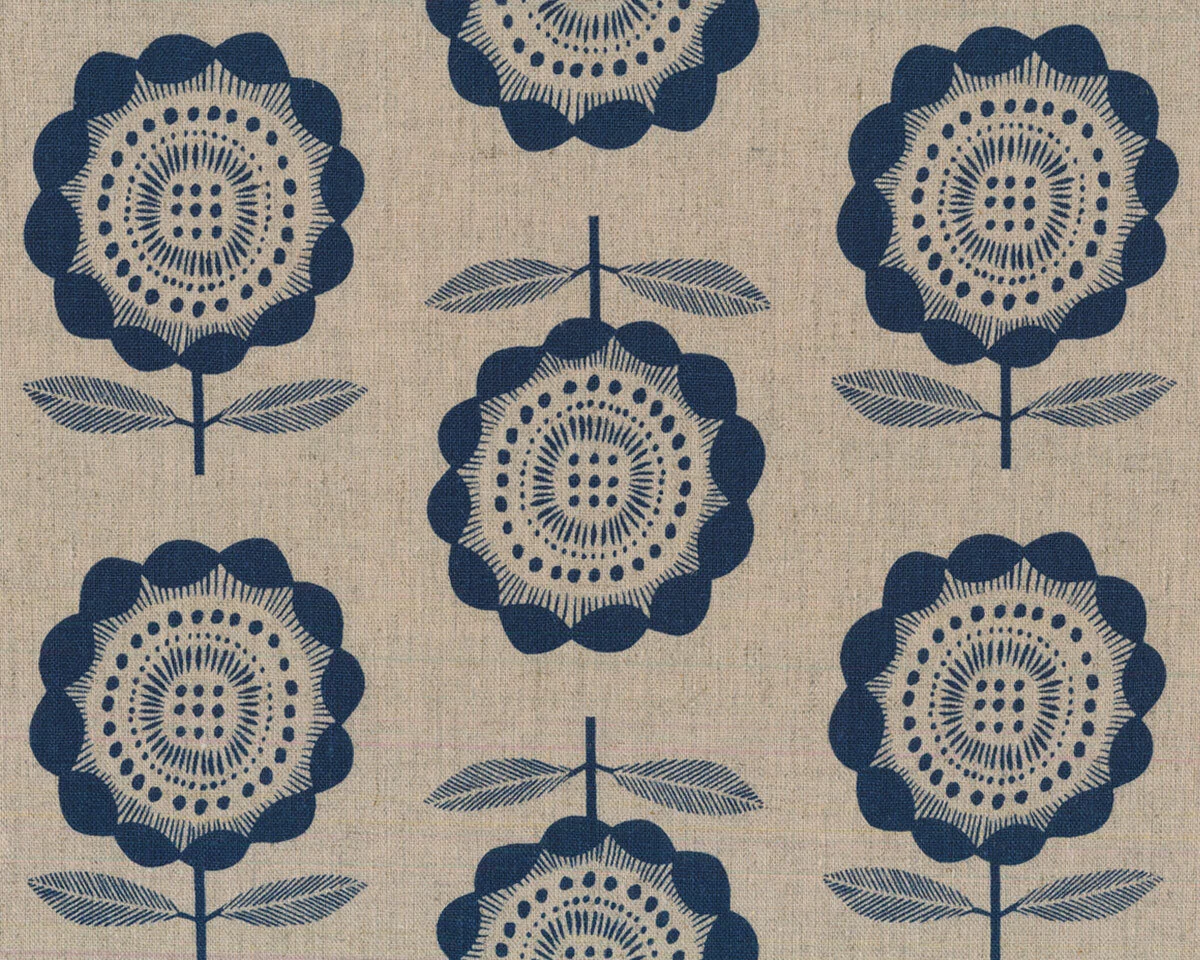 Canvas-Patchworkstoff KIBORI, Kreisblumen, Cotton + Steel
