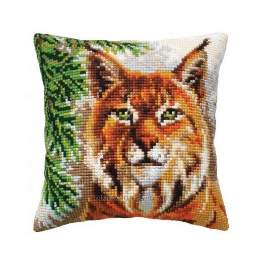 Collection d'Art - Kreuzstichkissen Lynx