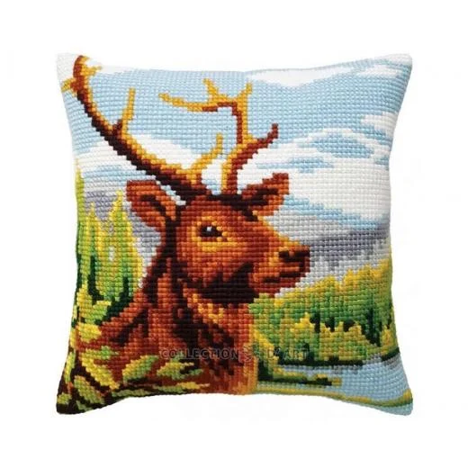 Collection d'Art - Kreuzstichkissen By the Mountain River