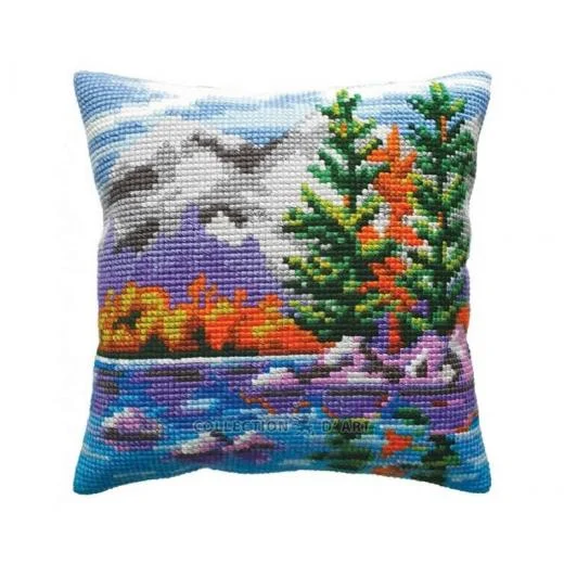Collection d'Art - Kreuzstichkissen Autumn Landscape