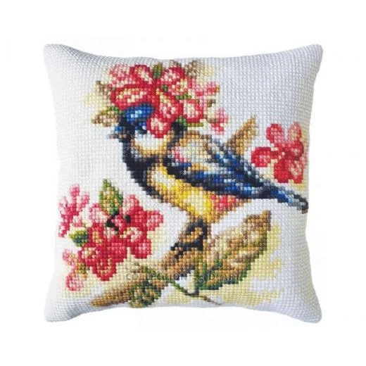 Collection d'Art - Kreuzstichkissen Titmouse
