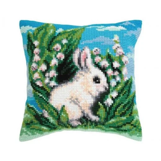 Collection d'Art - Kreuzstichkissen White Rabbit