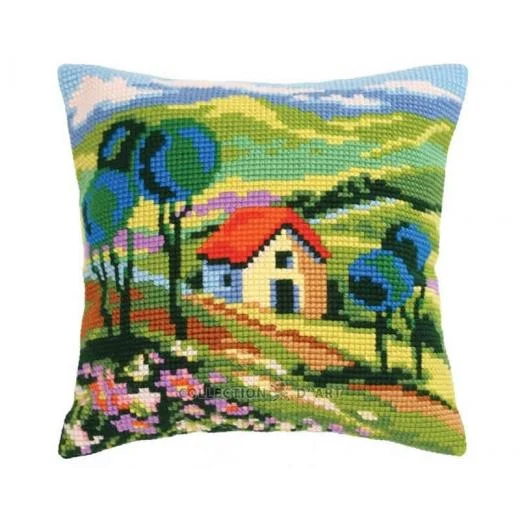 Collection d'Art - Kreuzstichkissen Green Hills