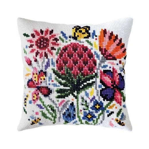 Collection d'Art - Kreuzstichkissen Meadow Clover
