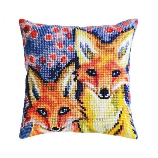Collection d'Art - Kreuzstichkissen Fox Cubs