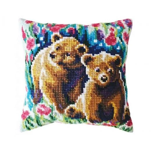 Collection d'Art - Kreuzstichkissen Bear Cubs