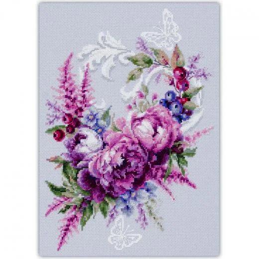 Magic Needle (Chudo Igla) - Purple Silk Peonies