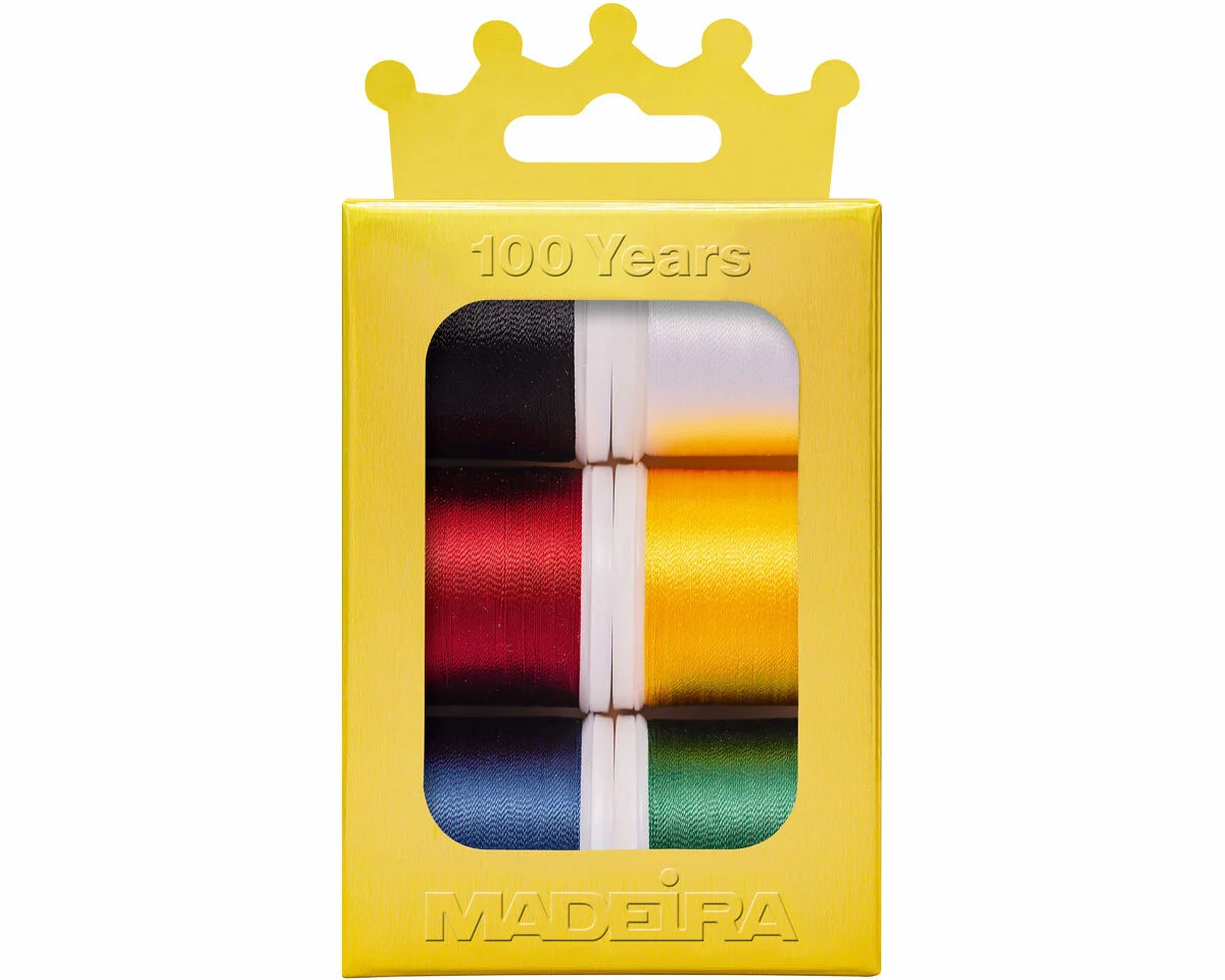Crown-Box Stickgarne RAYON 40, 6 x 200 m, Madeira