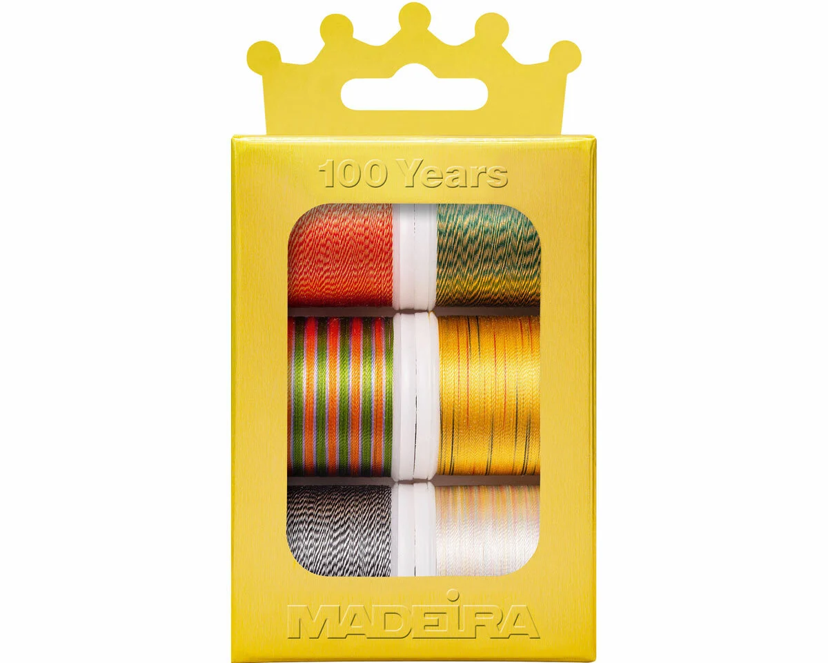 Crown-Box Stickgarne RAYON FARBVERLAUF, 6 x 200 m, Madeira