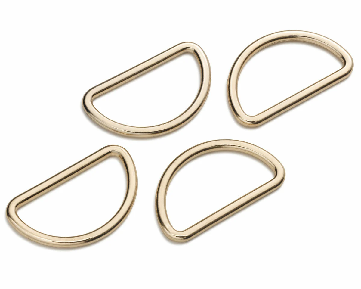 D-Ringe HALBRUNDRINGE, gold, Prym