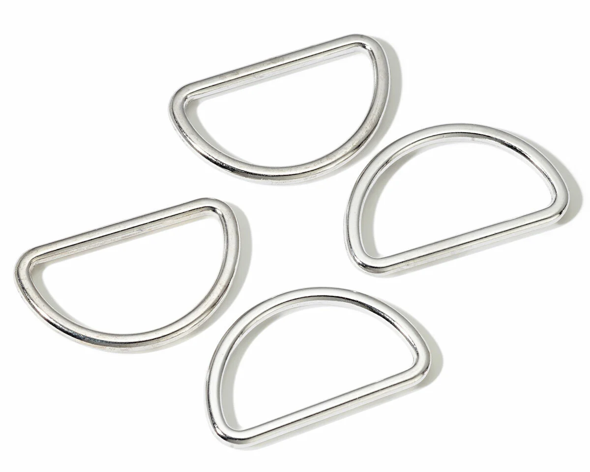 D-Ringe HALBRUNDRINGE, silber, Prym