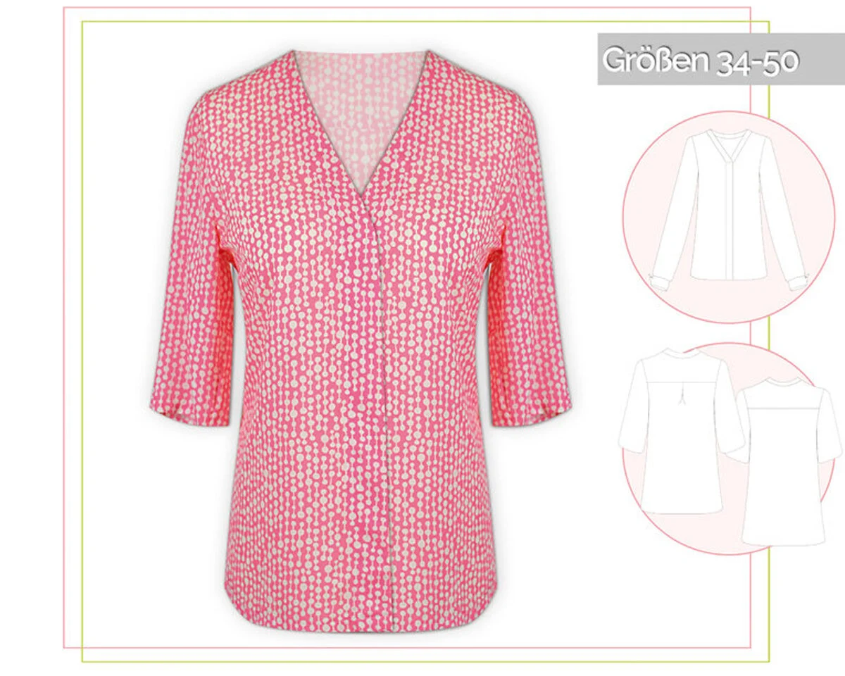 Damen-Schnittmuster Bluse MARISOL, lillesol women No.30
