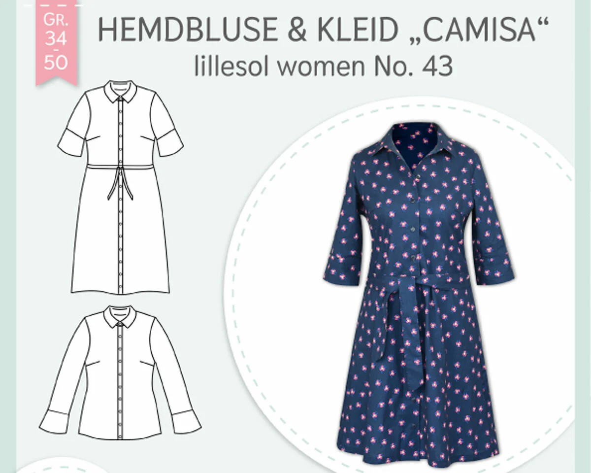 Damen-Schnittmuster Hemdblusenkleid CAMISA, lillesol women No.43