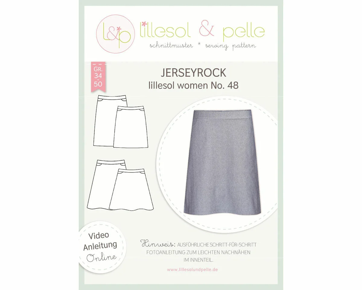 Damen-Schnittmuster Jerseyrock, lillesol women No.48