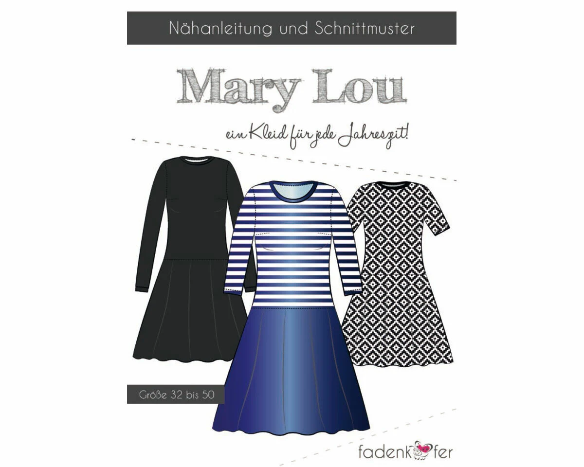 Damen-Schnittmuster Kleid MARY LOU, fadenkäfer