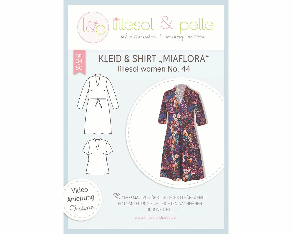 Damen-Schnittmuster Kleid MIAFLORA, lillesol women No.44