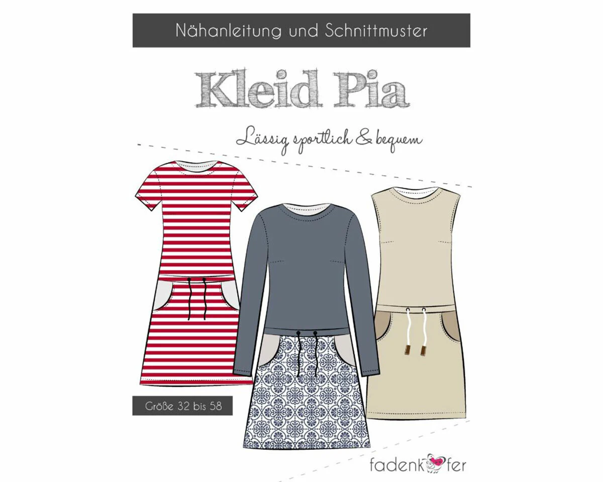 Damen-Schnittmuster Kleid PIA, fadenkäfer