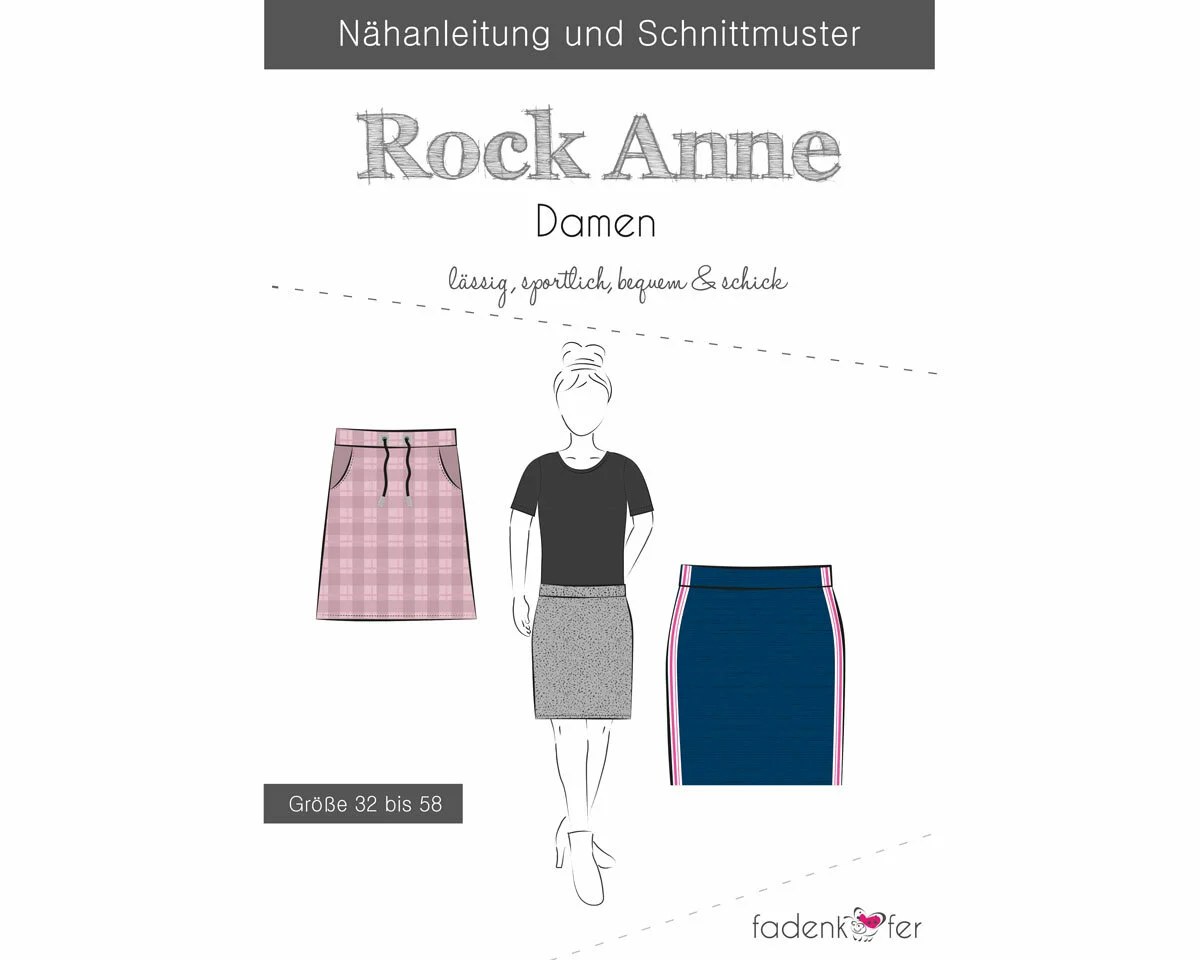 Damen-Schnittmuster Rock ANNE, fadenkäfer