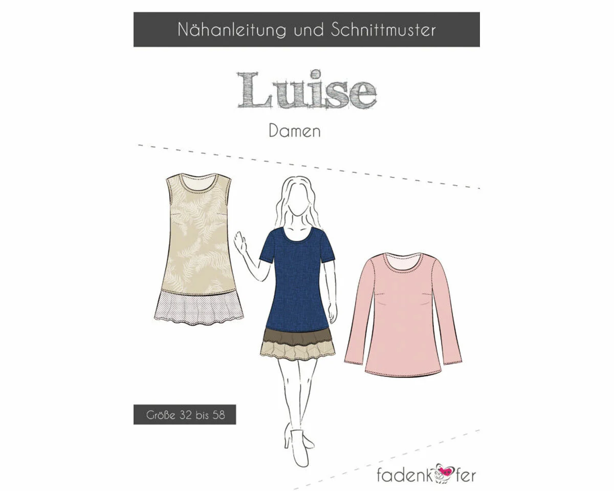 Damen-Schnittmuster Shirt LUISE, fadenkäfer