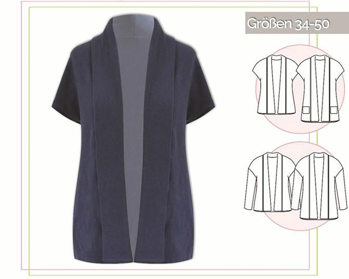 Damen-Schnittmuster Strickjacke WESTIGAN, lillesol women No.37