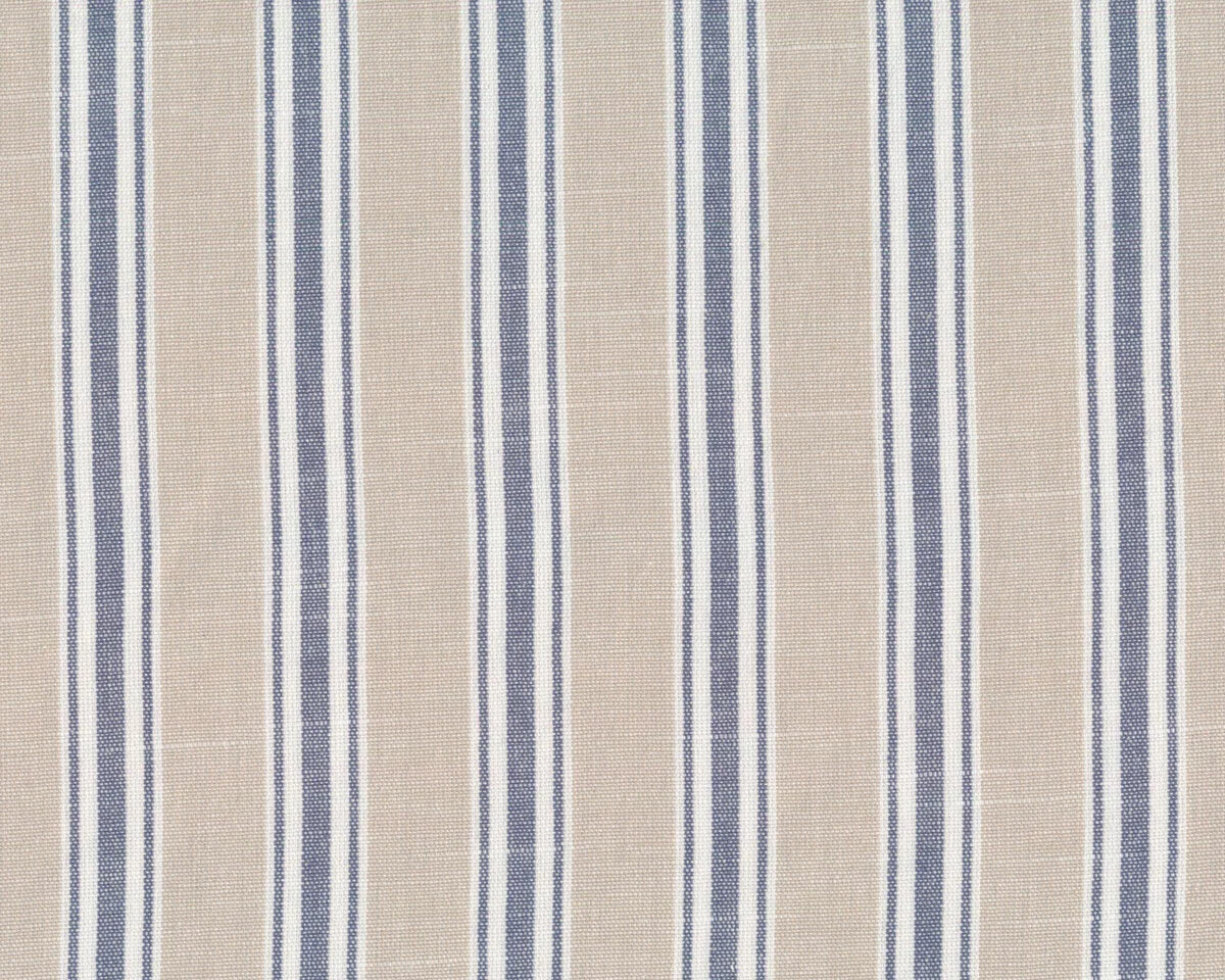 Dekostoff BEMPTON, Streifenrapport, jeansblau, Clarke & Clarke