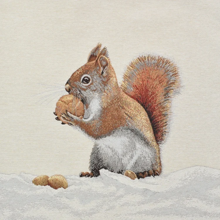 Dekostoff Gobelinstoff Panel Eichhörnchen, 46 x 46 cm