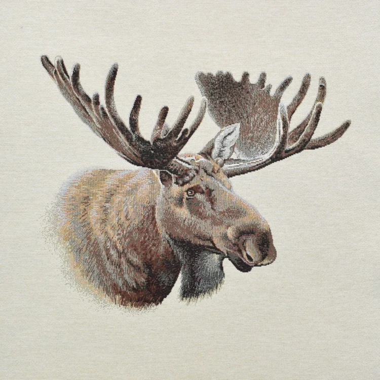 Dekostoff Gobelinstoff Panel Elch, 46 x 46 cm