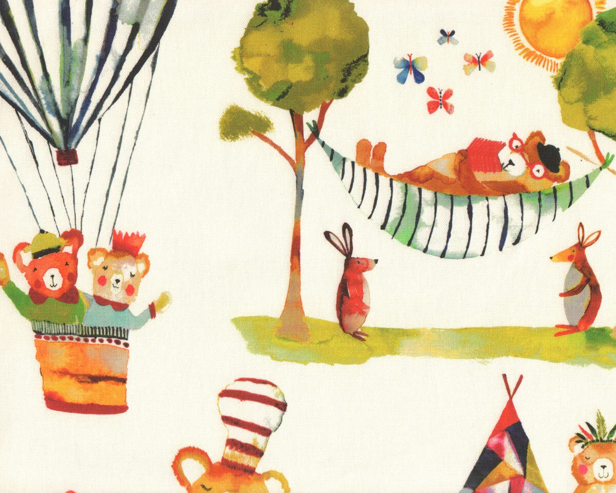 Dekostoff MY WORLD, Teddies, wollweiß, Clarke & Clarke