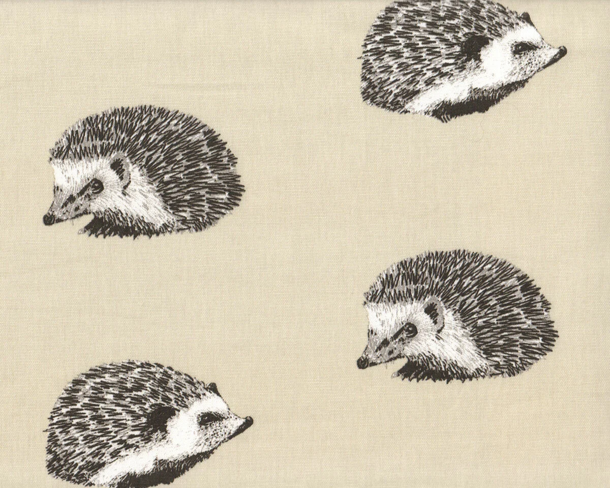 Dekostoff NATURE, Igel, natur, Clarke & Clarke