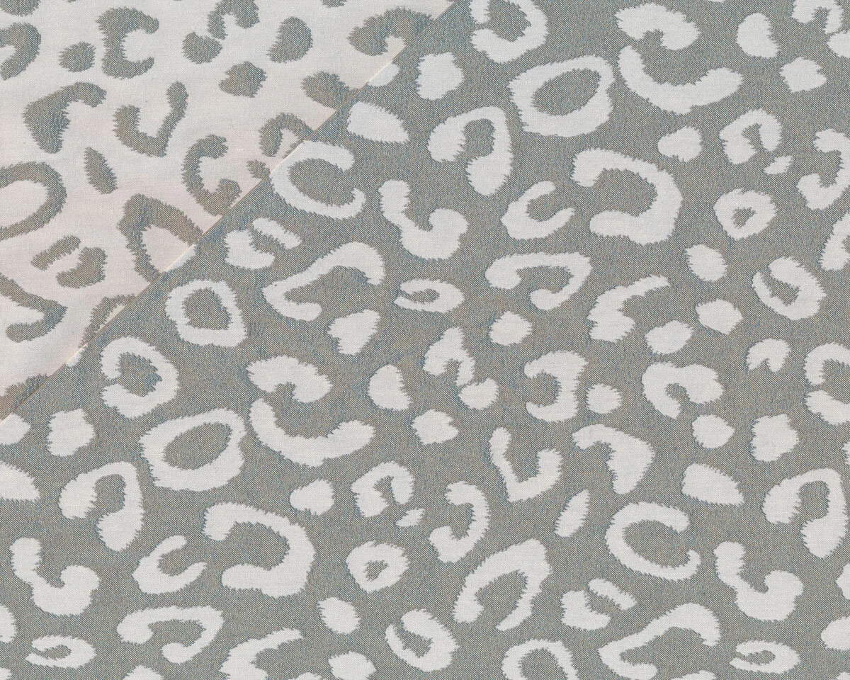 Designer Jacquard-Stoff EVITA, Tupfen-Ringe, silber metallic