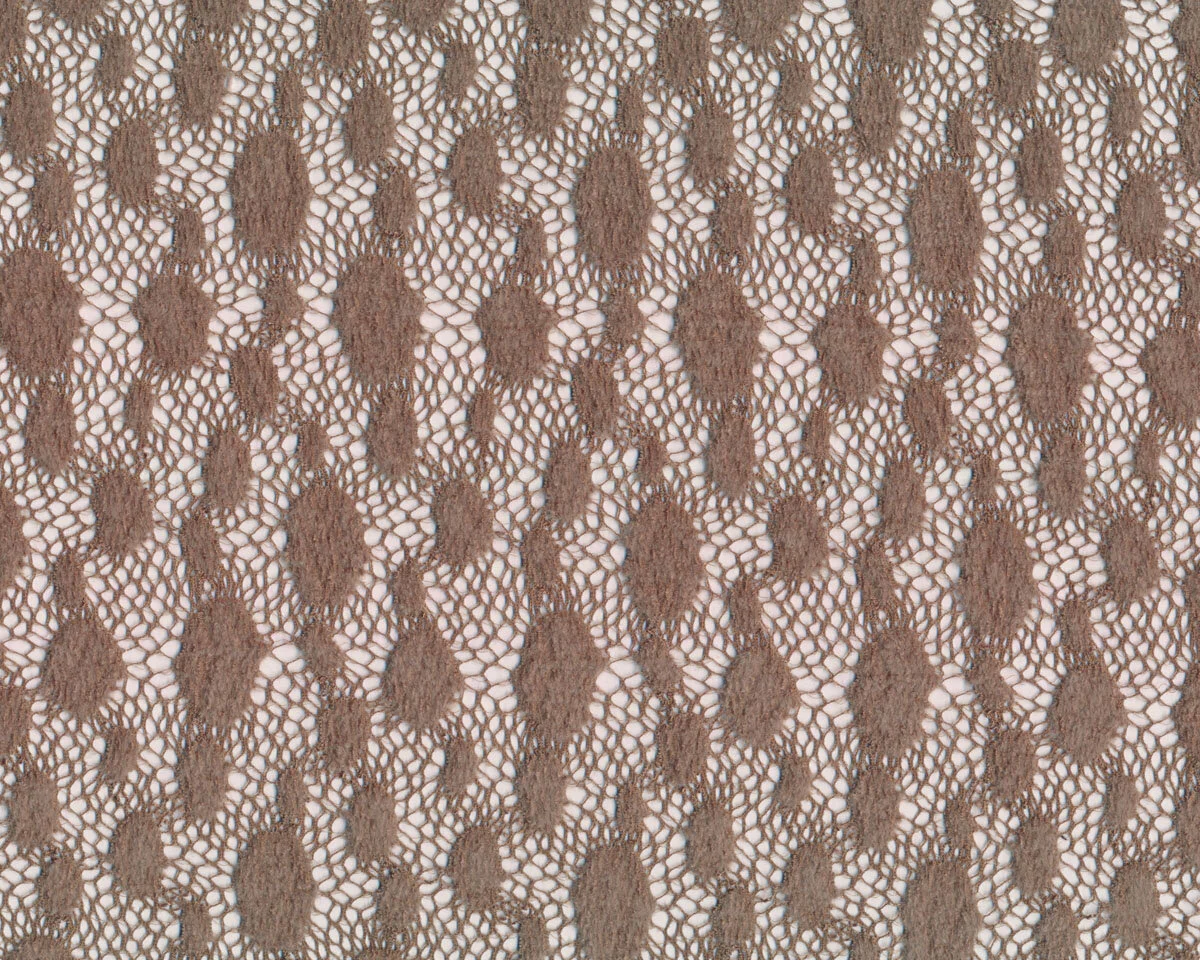 Designer Spitze TANIA, Ovale, graubraun