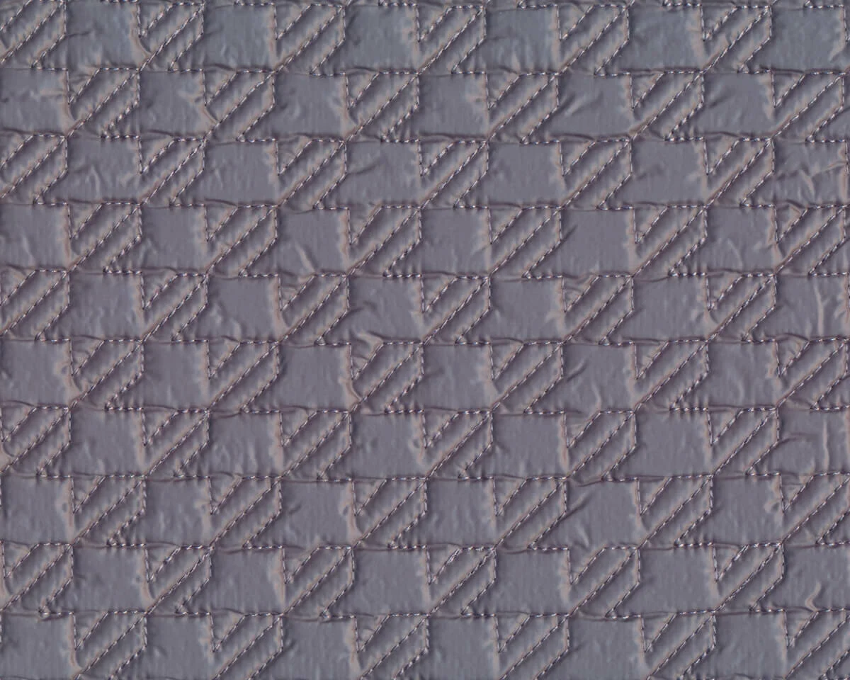 Designer Steppstoff GABRIELE, Stepp-Quadrate, silbergrau