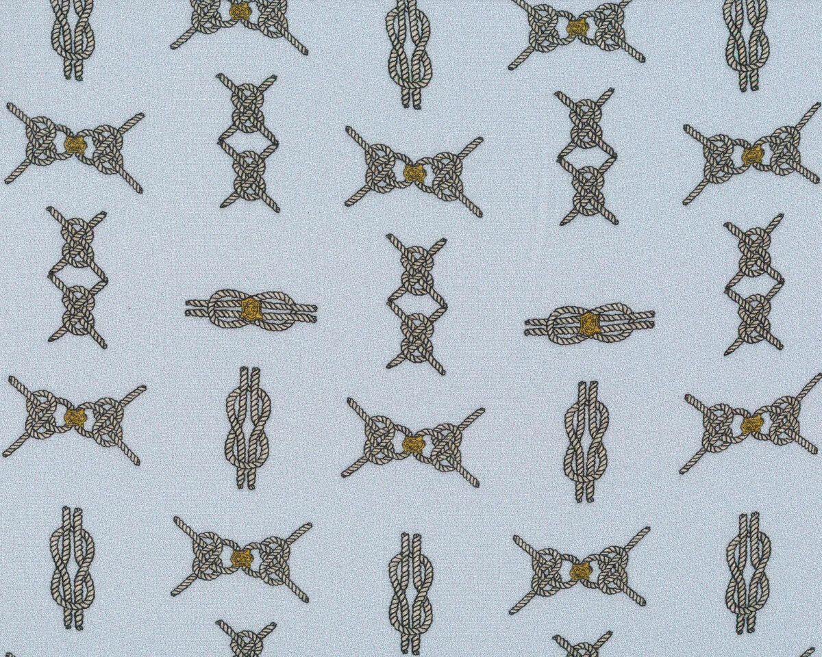 Designer-Viskose-Crepe MERCUR, Seemanns-Knoten, hellgrau