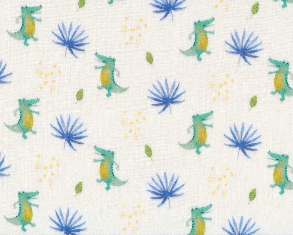 Double Gauze SWEET CROCO, Krokodile, Hilco