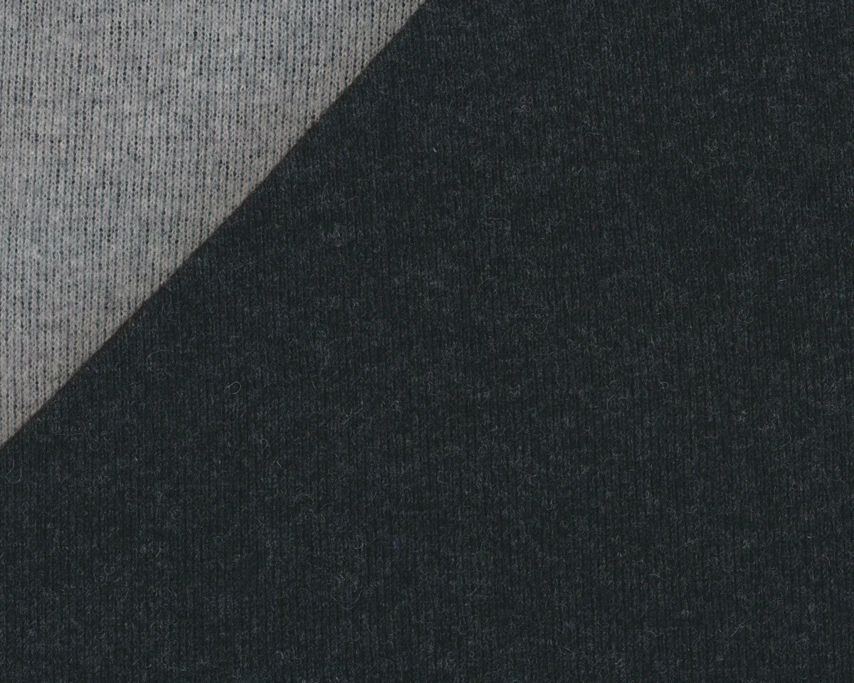 Doubleface Woll-Strickstoff FRIEDRICH, anthrazit-hellgrau