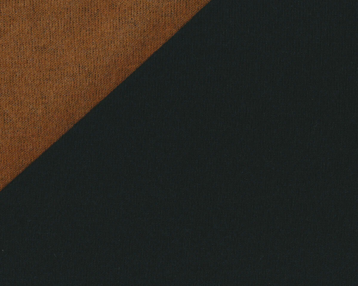 Doubleface Woll-Strickstoff FRIEDRICH, schwarz-hellbraun