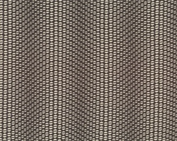 Edler Chiffon "Retrowave" mit Retro-Kaffeebohnen-Muster, dunkles dunkelbraun