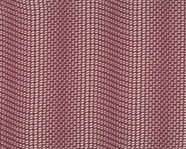 Edler Chiffon "Retrowave" mit Retro-Kaffeebohnen-Muster, dunkles weinrot