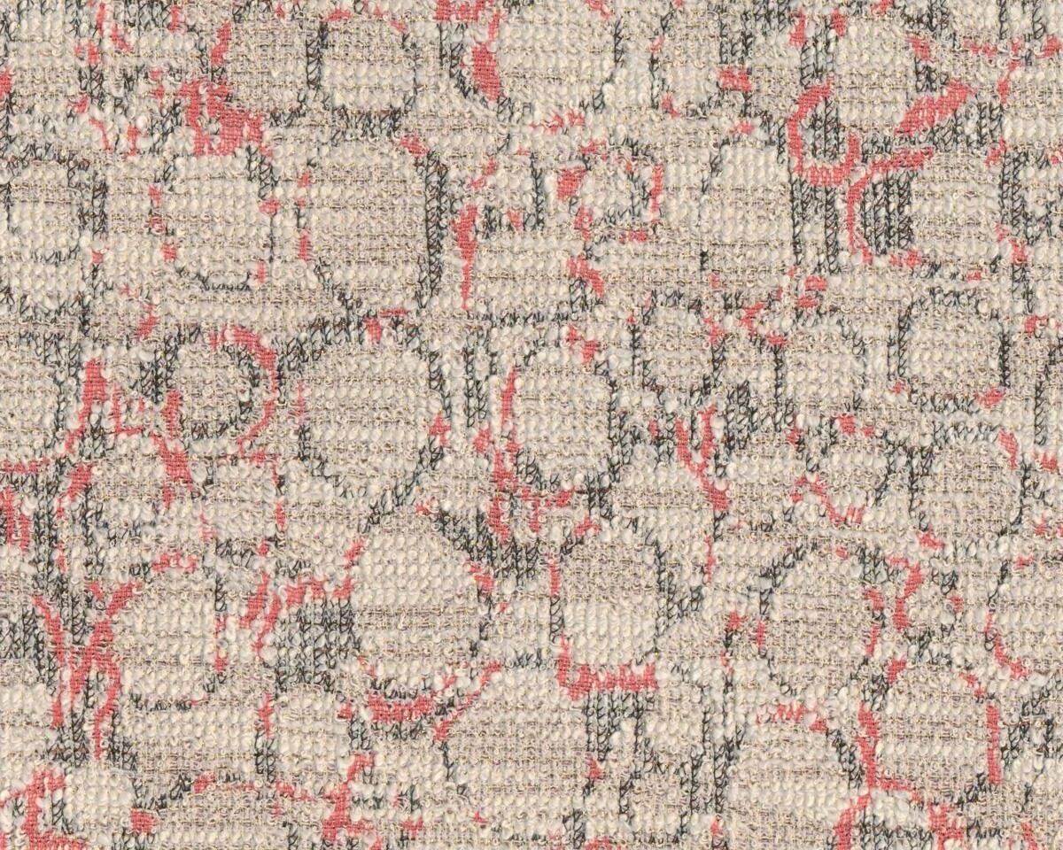 Edler Viskose-Bouclé mit Lurex aus Italien JANES, creme-lachsrosa