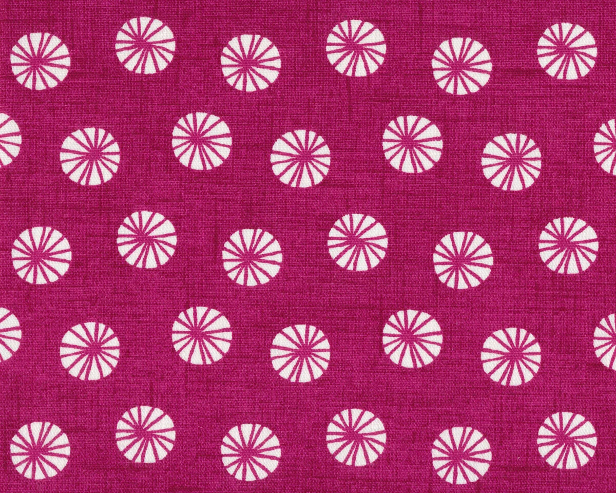 Englischer Dekostoff Clarke & Clarke CARIBA, Strahlenkreise, fuchsia